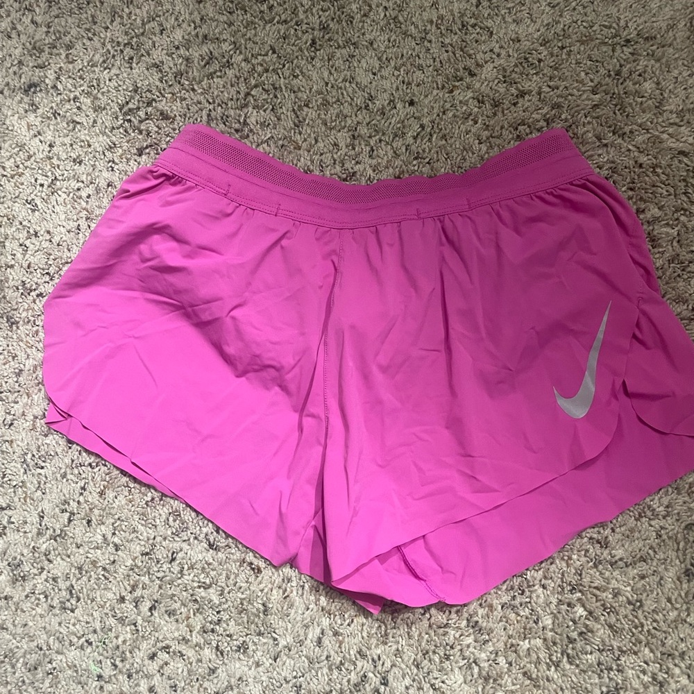 pink nike aero swift shorts